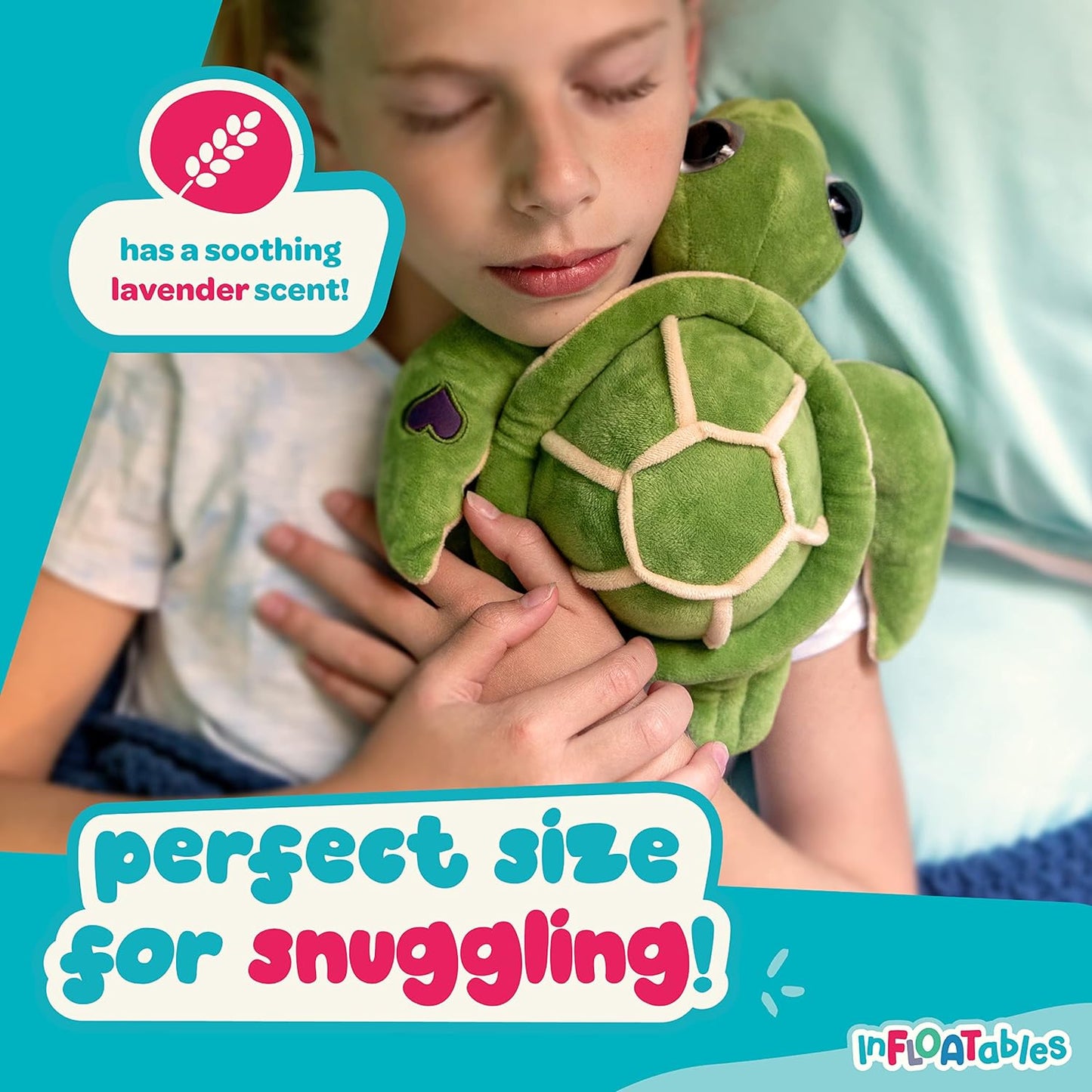 Thermapals Weighted Turtle Stuffed Animal - Perfect Size for Snuggling - Soothing Lavender Scent - a Gift for Any Occassion - Includes Customizable Birthday Gift - Meet Your Bestfriend