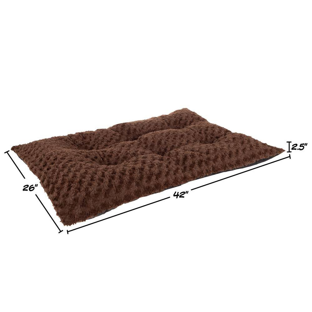 Lavish Cushion Xx-Large Chocolate Pillow Furry Pet Bed