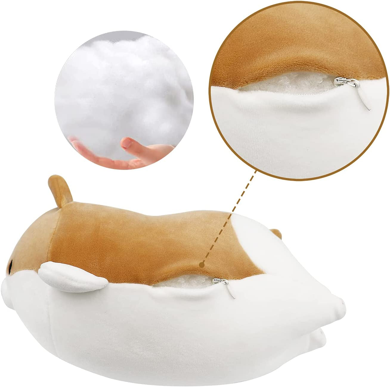 13.7”/35Cm Corgi Plush Cute Pillow Dog Plush Kawaii Plush Cute Stuffed Animal Plush Pillows Corgi Stuffed Animal Plush Dog,Stuffed Animals for Girls Easter,Brown