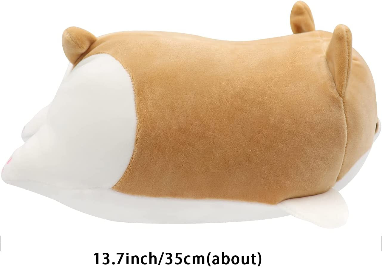 13.7”/35Cm Corgi Plush Cute Pillow Dog Plush Kawaii Plush Cute Stuffed Animal Plush Pillows Corgi Stuffed Animal Plush Dog,Stuffed Animals for Girls Easter,Brown