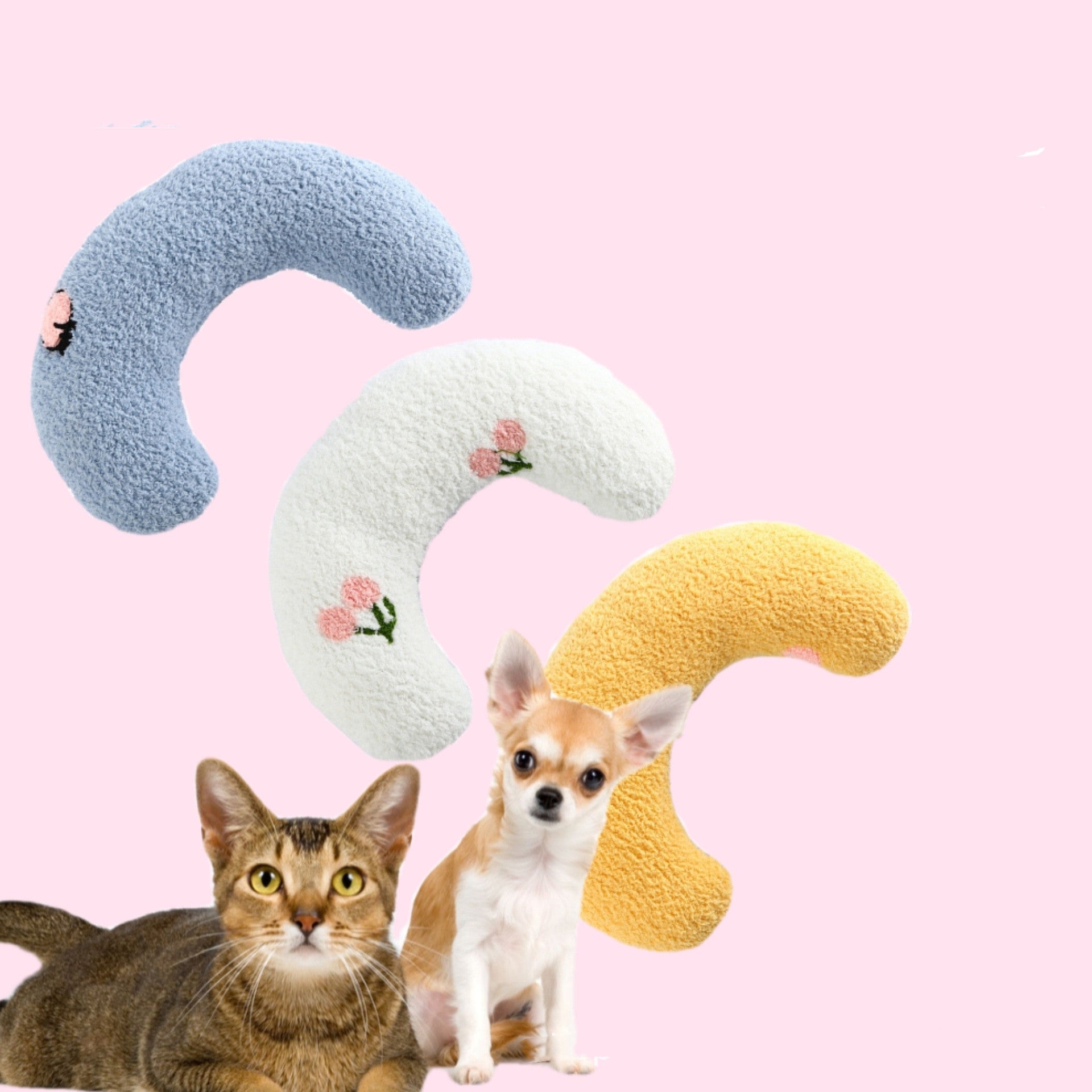 Little Pillow for Cats Fashion Neck Protector Deep Sleep Puppy U-Shaped Pillow Pets Pillow Kitten Headrest Dog Sleeping Pillow Pet Products