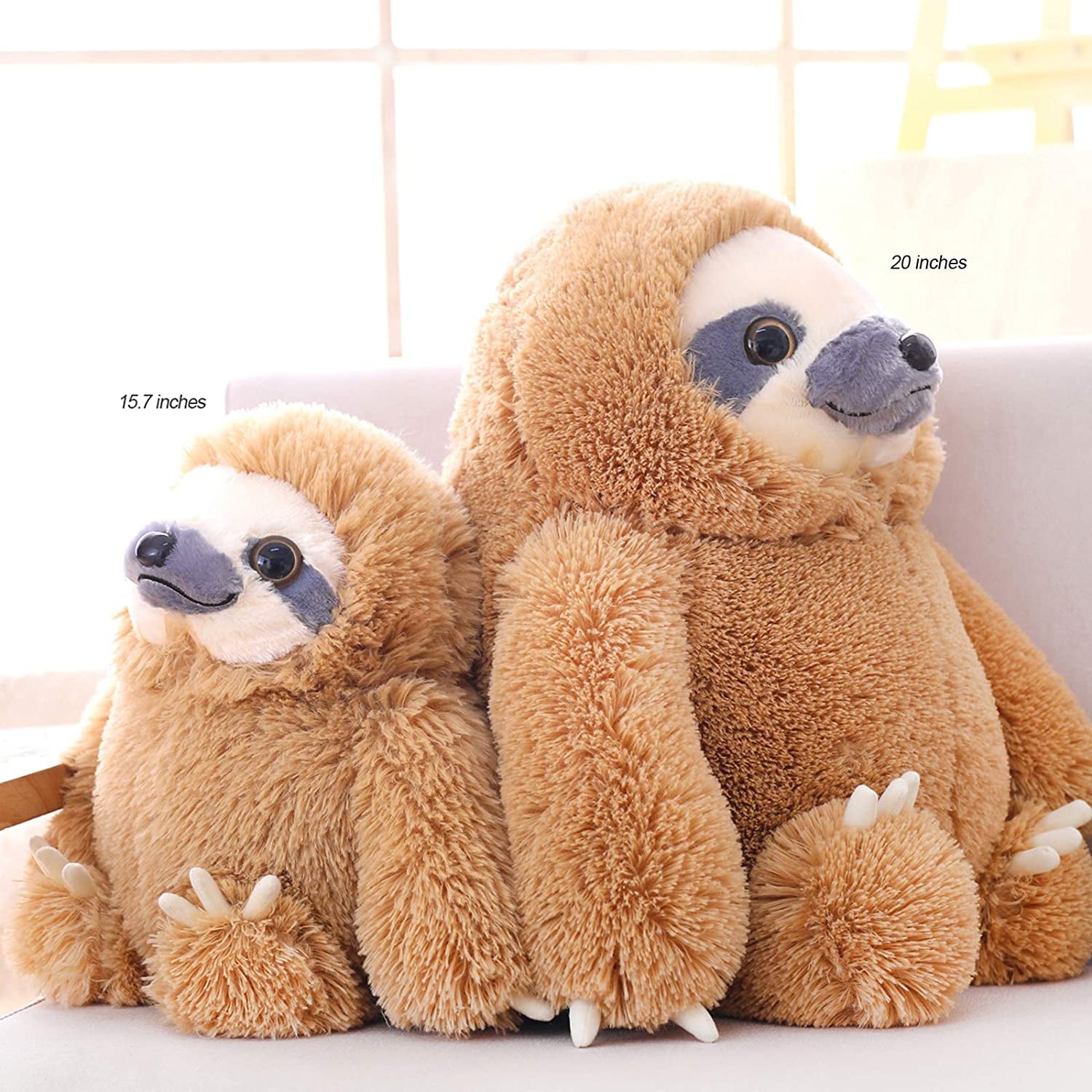 Large Sloth Stuffed Animal 20 Inches Stuffed Animal,Stuffed Plush Slothtoy,Big Birthday Christmas Valentines Gifts for Kids Boys Girls,Cute Stuffed Sloth Plushie Toy